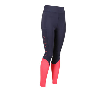 Shires Aubrion Rhythm Mesh Riding Tights - Young Rider