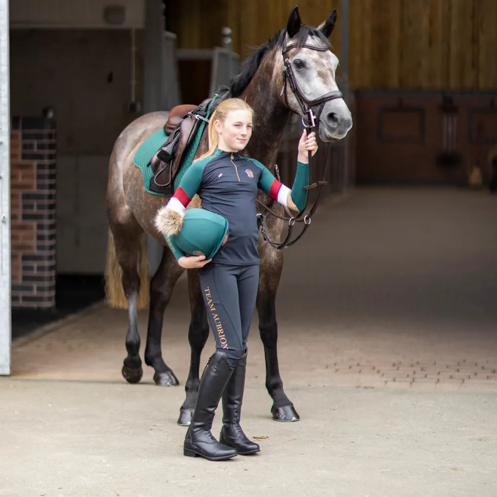 Shires Aubrion Team Long Sleeve Base Layer - Young Rider