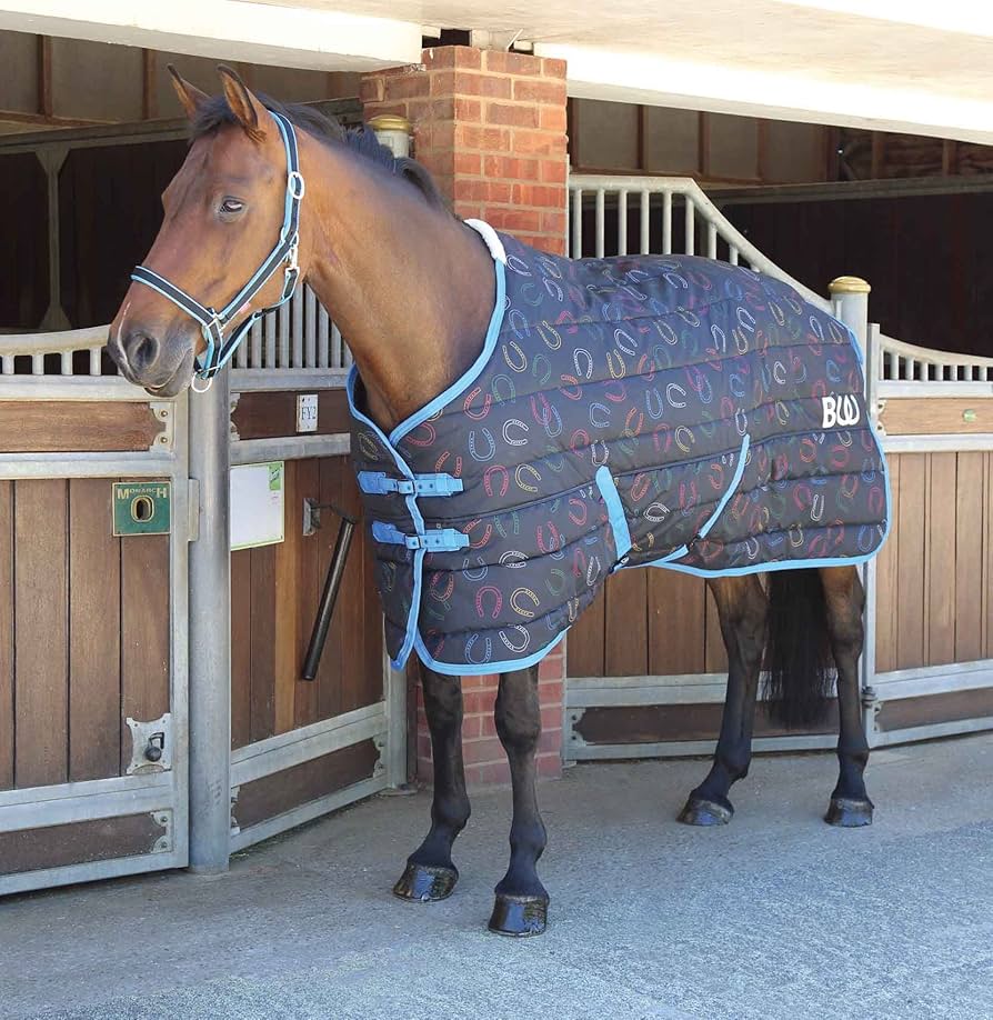 Bridleway Montreal Stable Rug 220g Horse Shoe Print 5ft 6