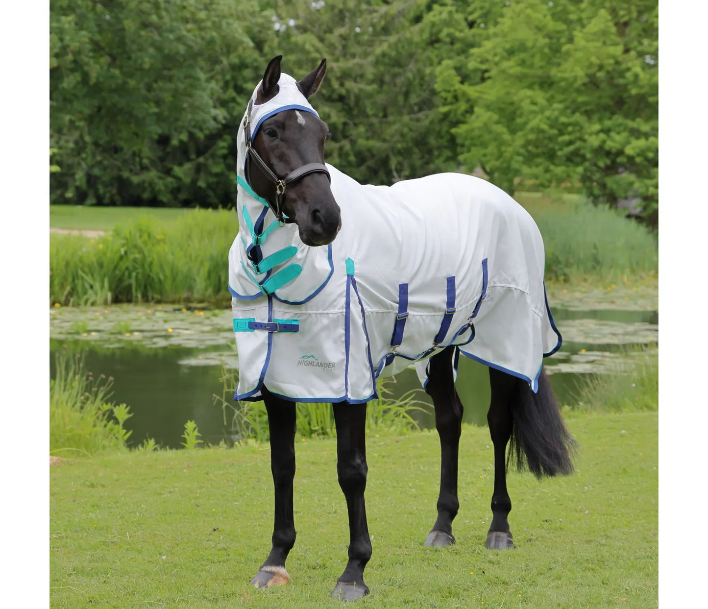 Shires Highlander Plus Sweet-itch Combo Rug White