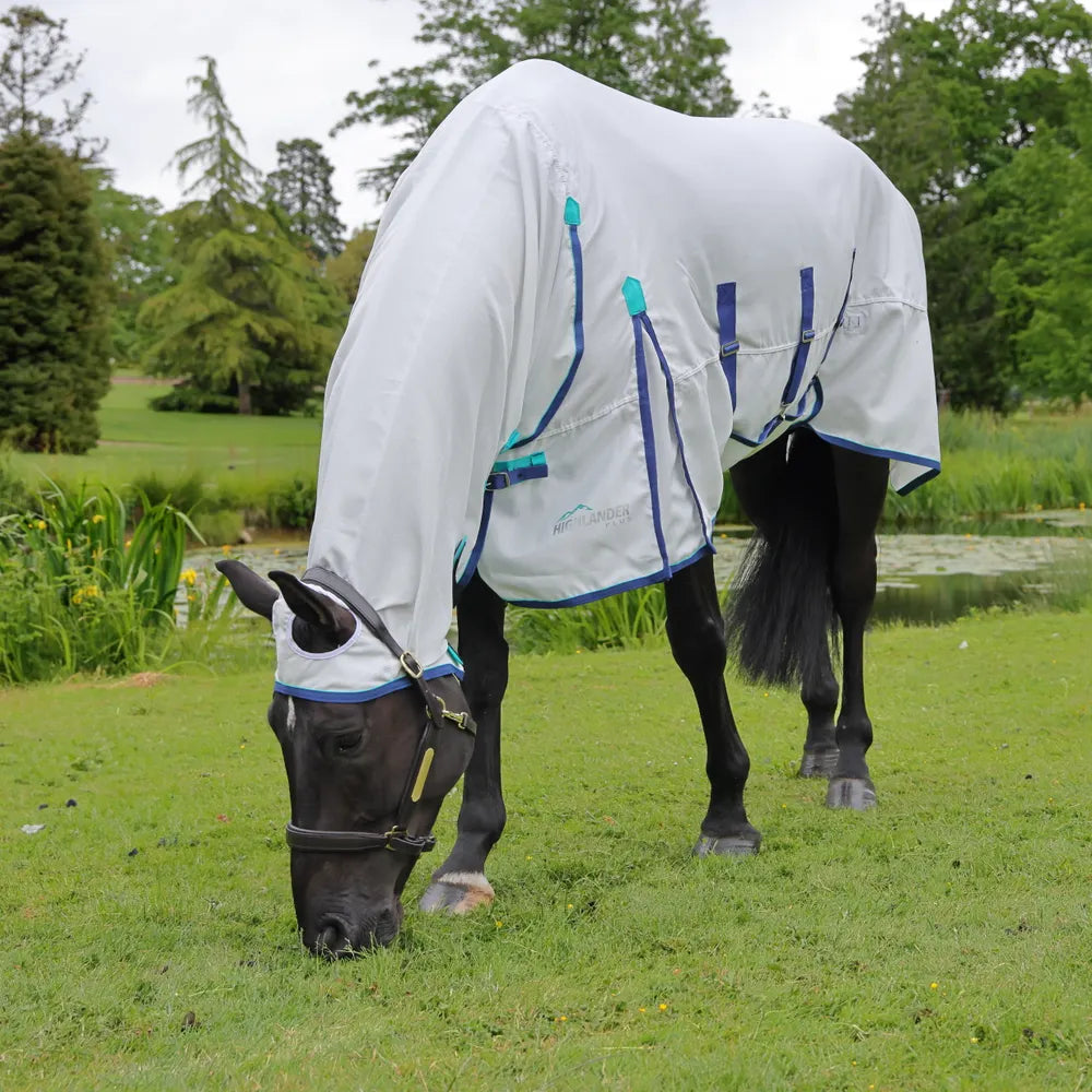 Shires Highlander Plus Sweet-itch Combo Rug White