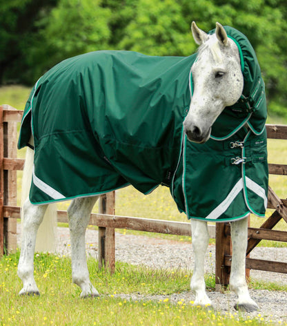 Premier Equine Buster 200g Turnout Rug with Snug-Fit Neck Cover Green