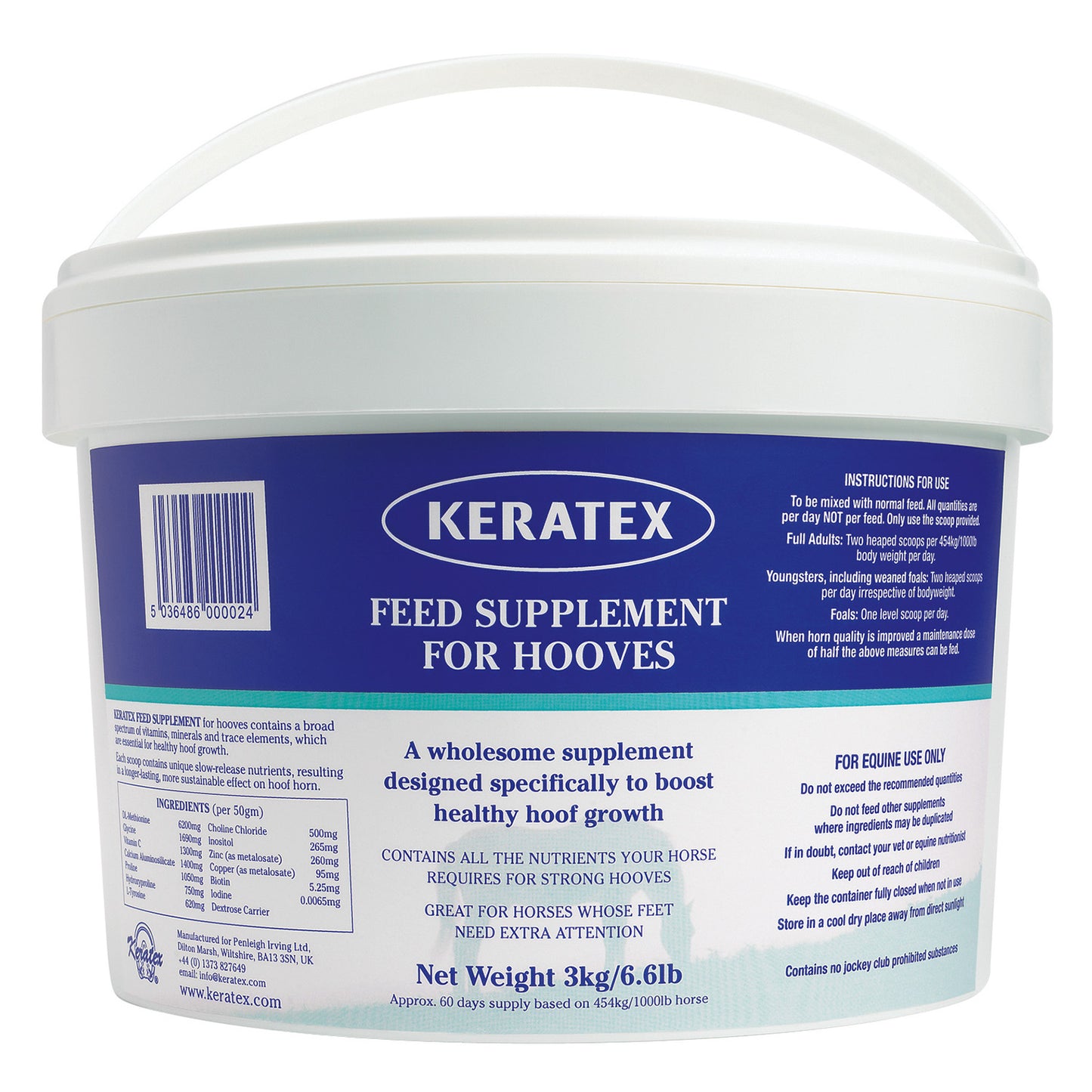 Keratex Feed Supplement For Hooves 3kg