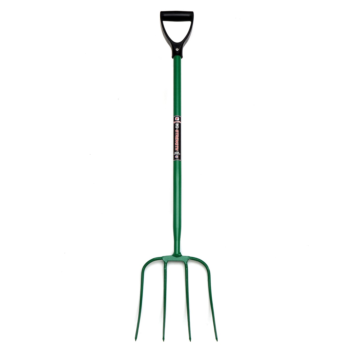 Fynalite Hi-Strength Manure Fork 4 Prong D-Grip 32" Green 4PD- Free P&P