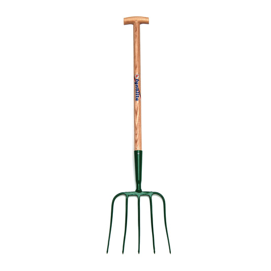 Fynalite Manure Fork 5 Prong T-Grip 32" Ash Handle 5PWT- Free P&P