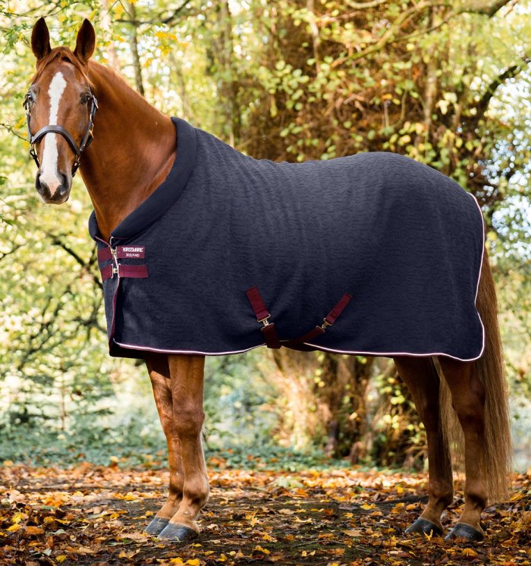 Horseware Embossed Cosy Neck Cooler (No Fill) Navy/Burgundy & White