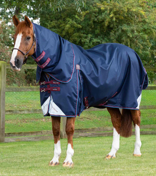 Premier Equine Akoni 0g Turnout Rug inc Classic Neck Cover Navy