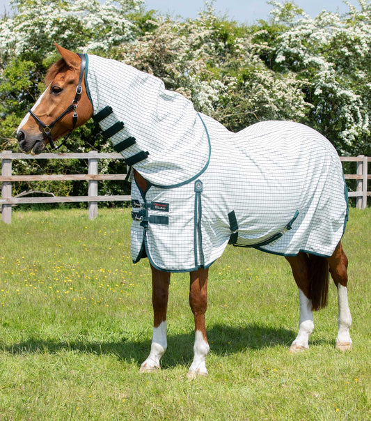 Premier Equine Combo Cotton Sheet Green Check