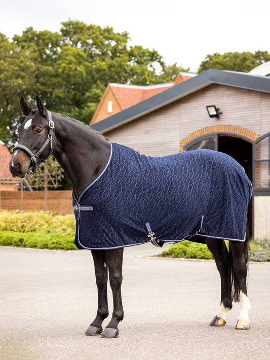 LeMieux Arika Monogram Fleece Rug Navy