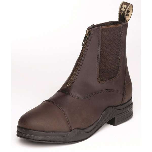 Hy Equestrian Wax Leather Zip Jodhpur Boot