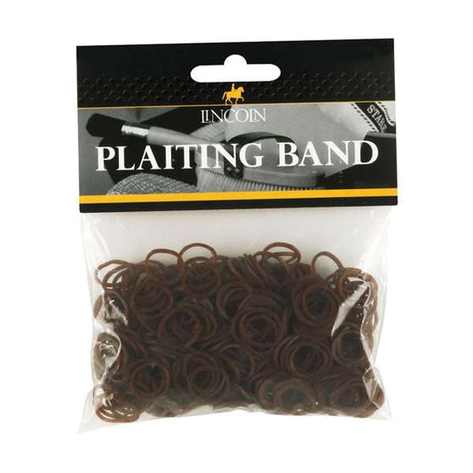 Lincoln Plaiting Bands 500 Pack Brown